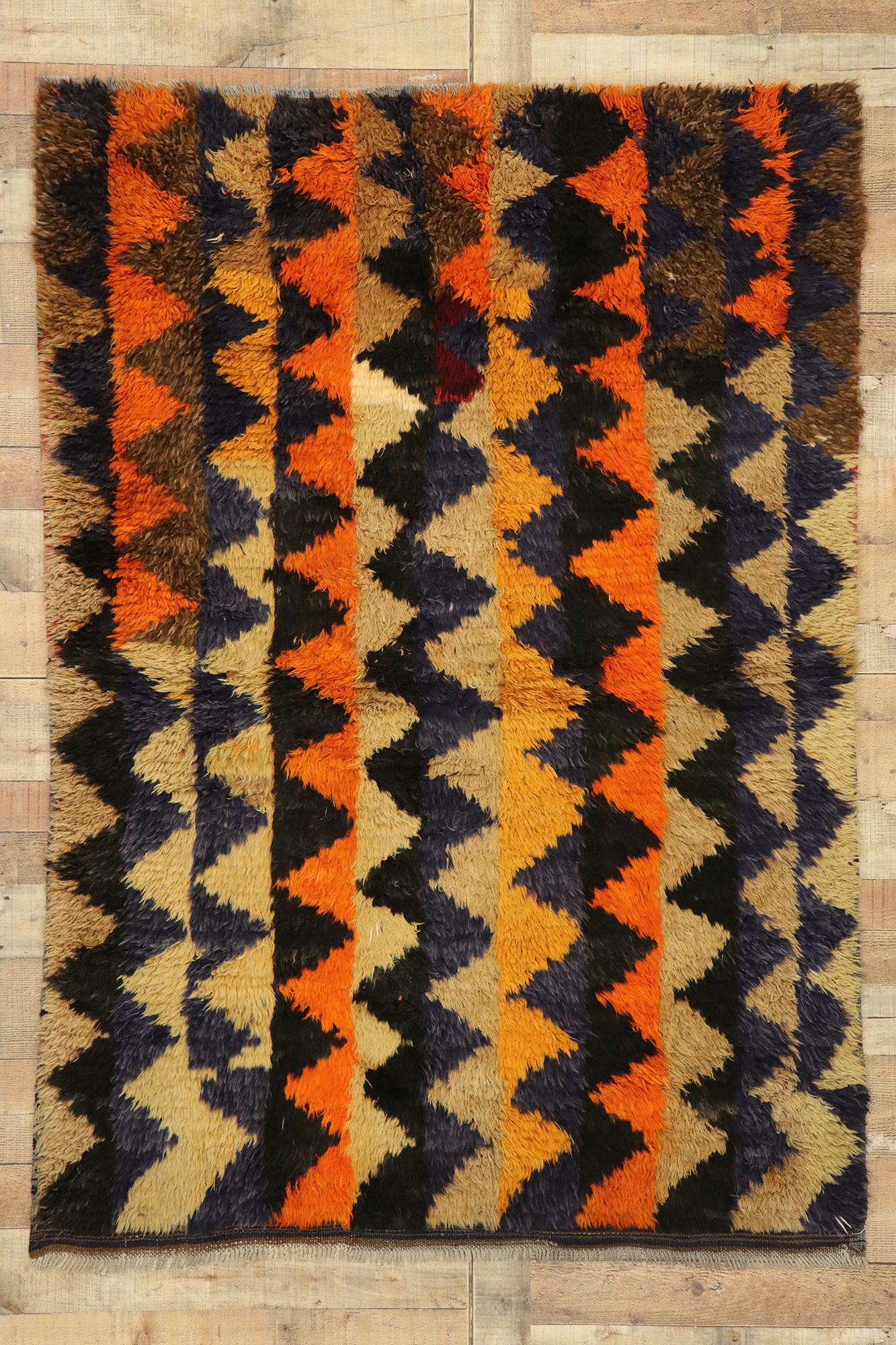 4 x 6 Vintage Turkish Tulu Rug 52712