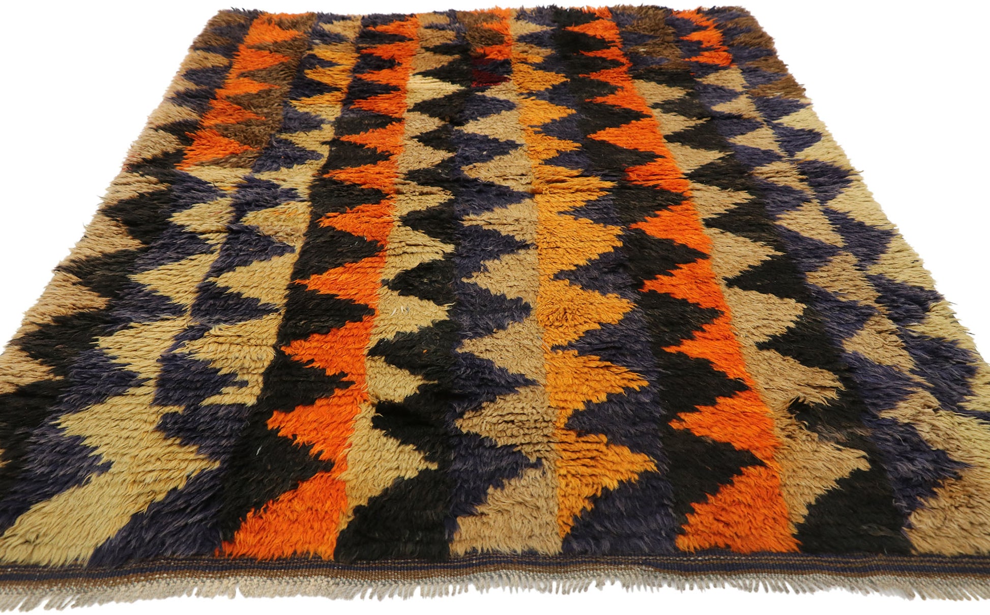 4 x 6 Vintage Turkish Tulu Rug 52712