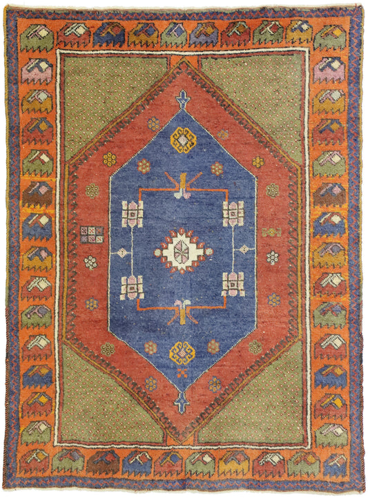 3 x 5 Vintage Turkish Oushak Rug 52715