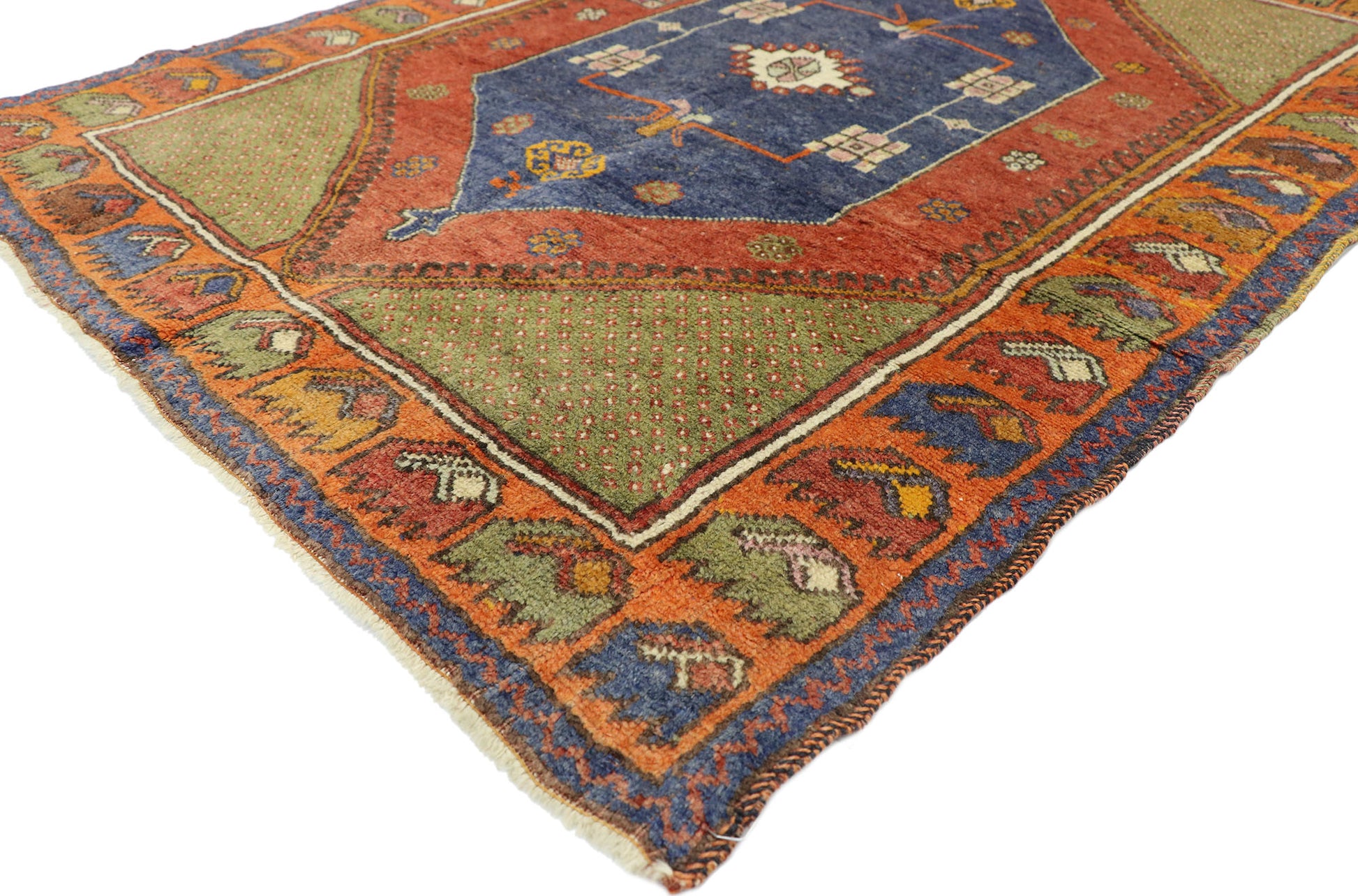 3 x 5 Vintage Turkish Oushak Rug 52715