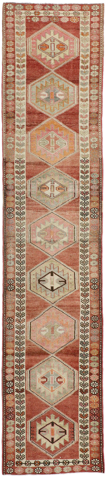 3 x 14 Vintage Oushak Runner 52716
