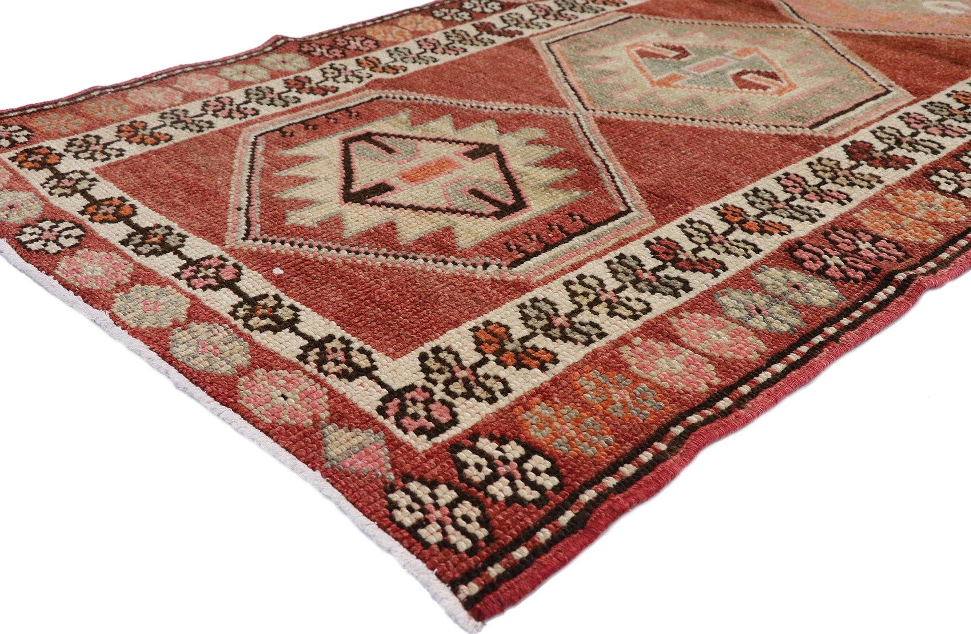 3 x 14 Vintage Oushak Runner 52716