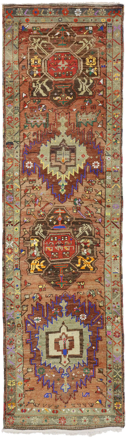 3 x 10 Vintage Turkish Oushak Rug 52717