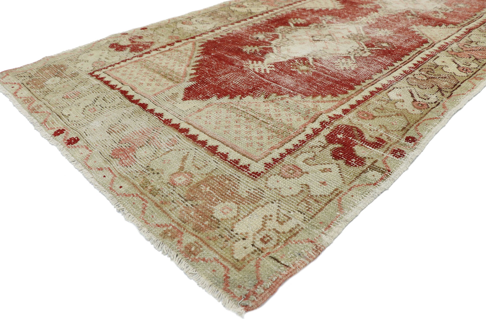 3 x 11 Vintage Turkish Oushak Rug 52719