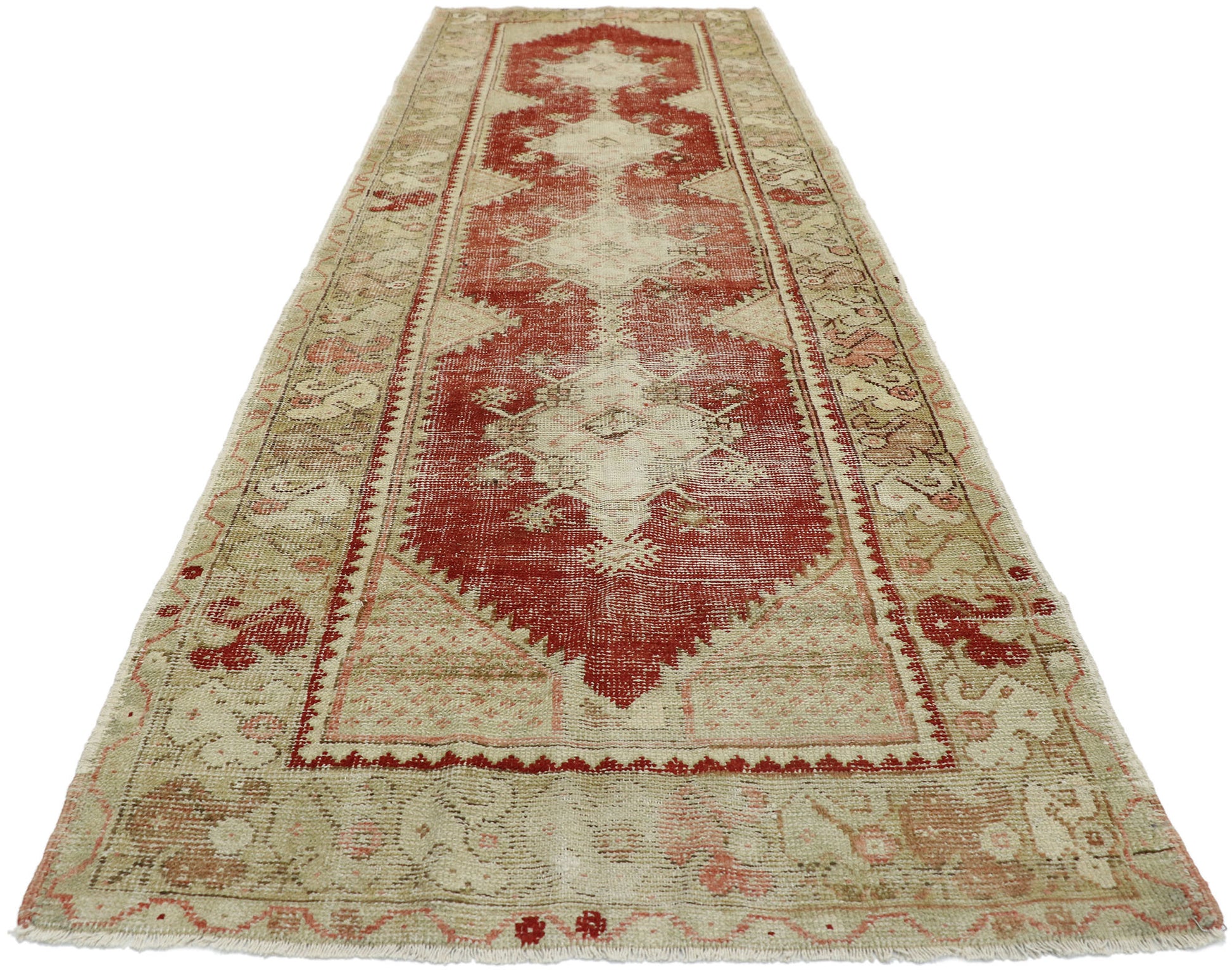 3 x 11 Vintage Turkish Oushak Rug 52719