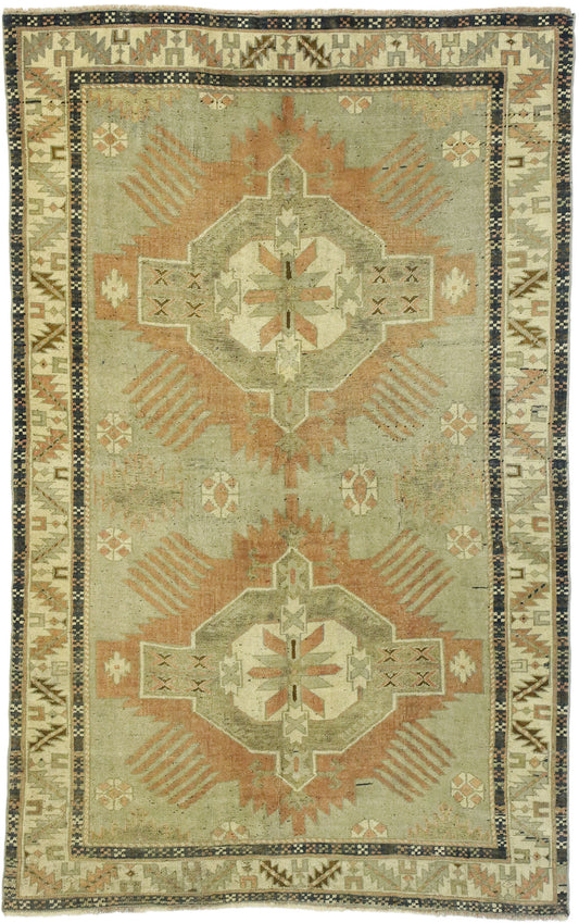 4 x 6 Vintage Turkish Oushak Rug 52726