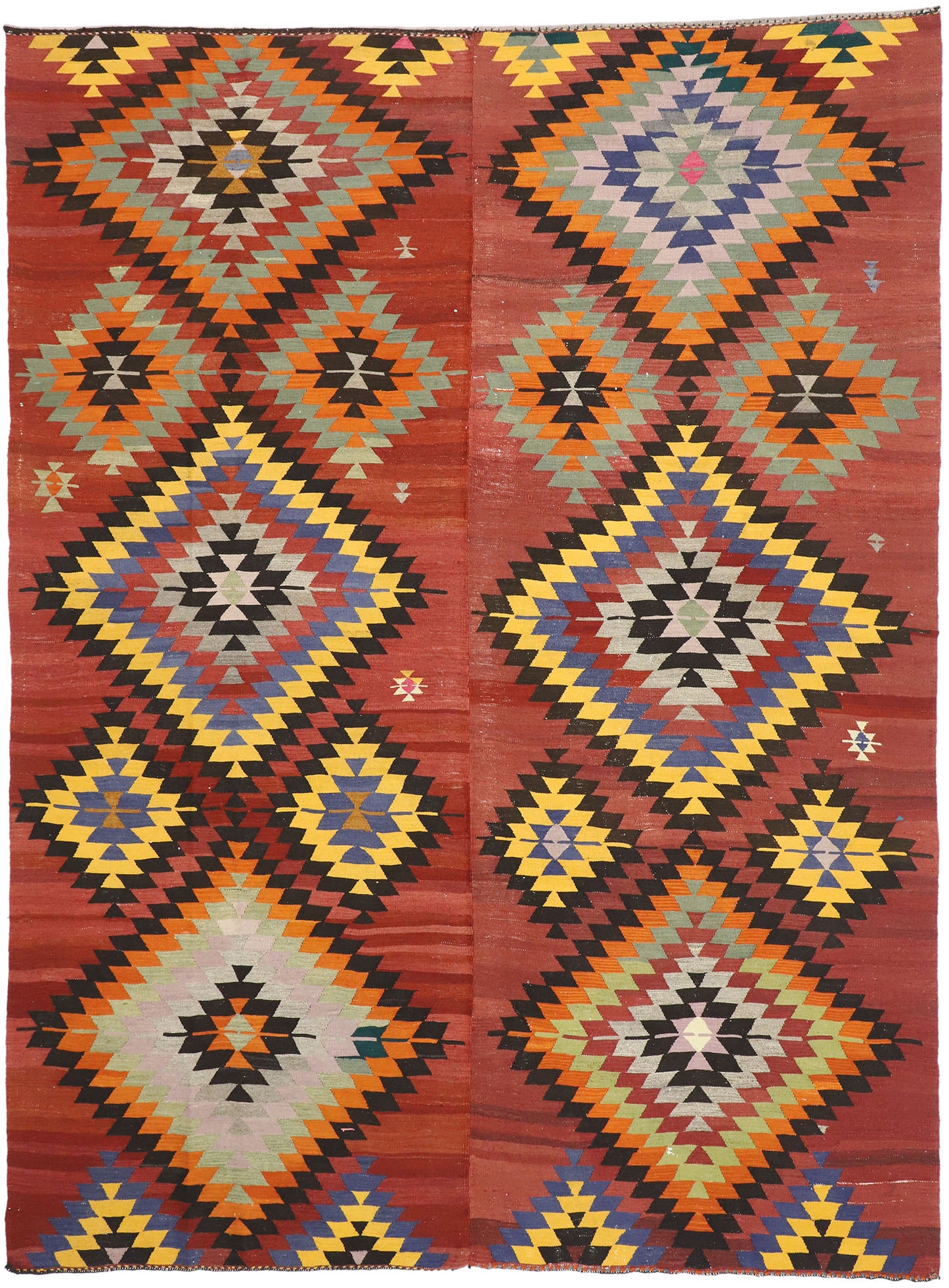 9 x 12 Vintage Turkish Kilim Rug 52729