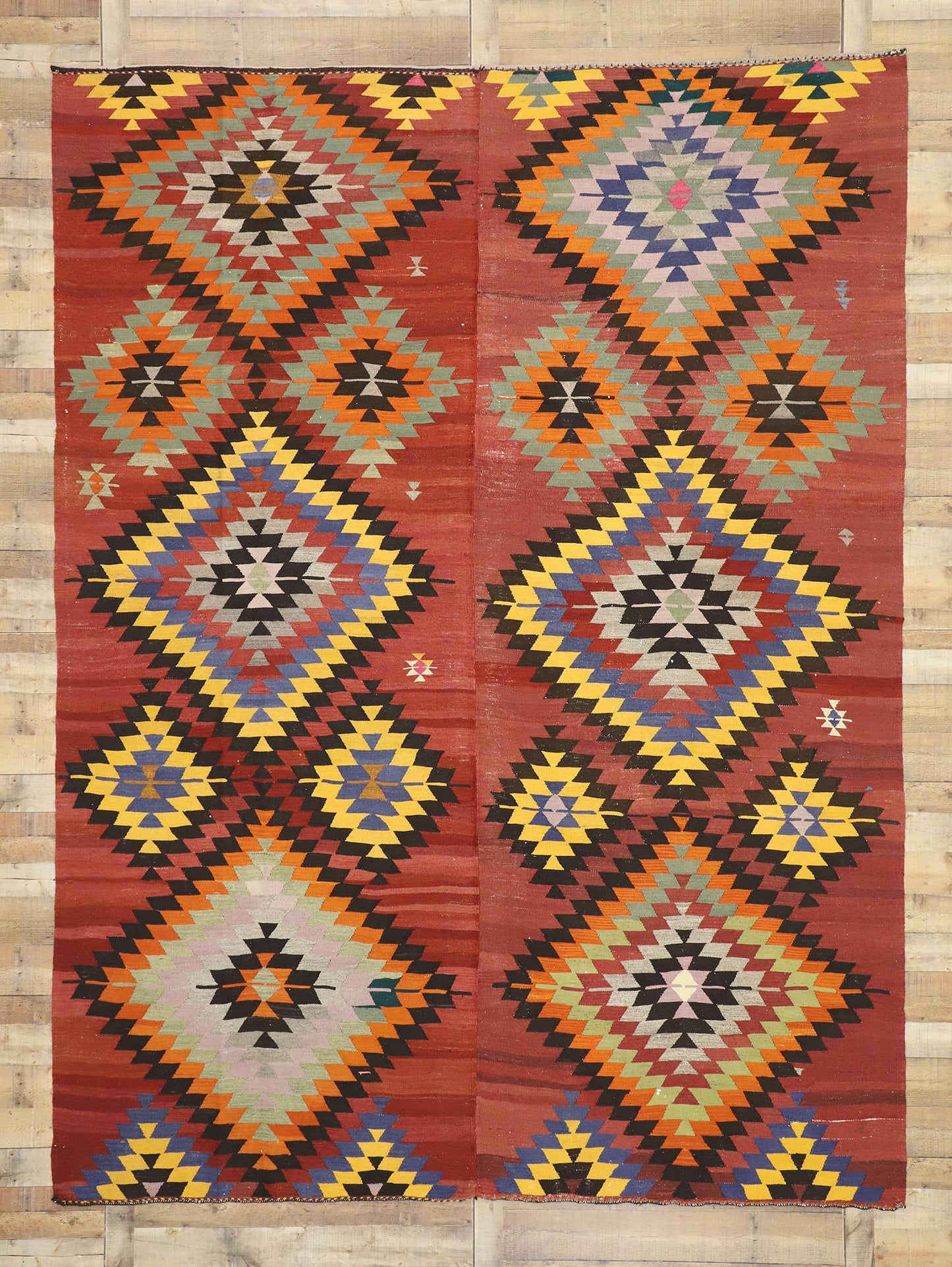 9 x 12 Vintage Turkish Kilim Rug 52729