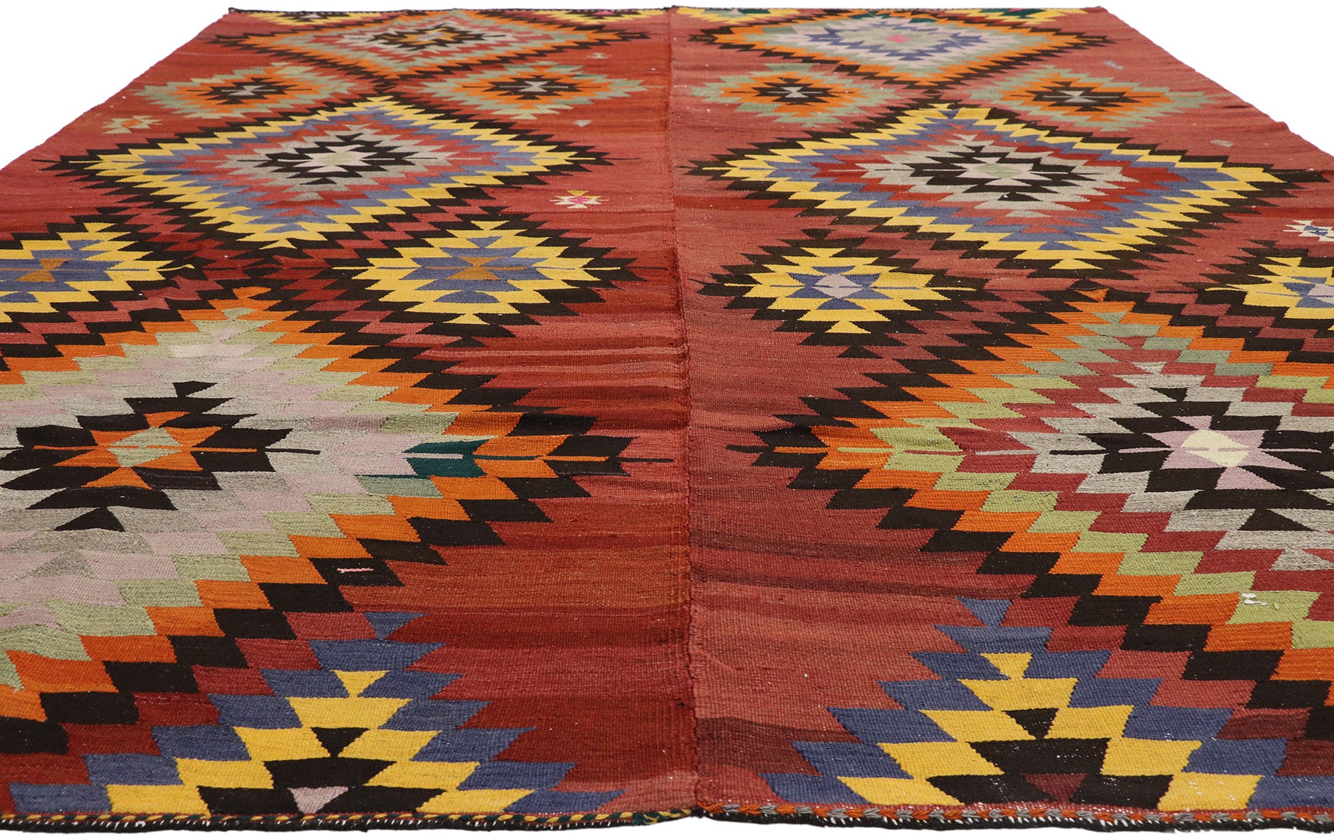 9 x 12 Vintage Turkish Kilim Rug 52729