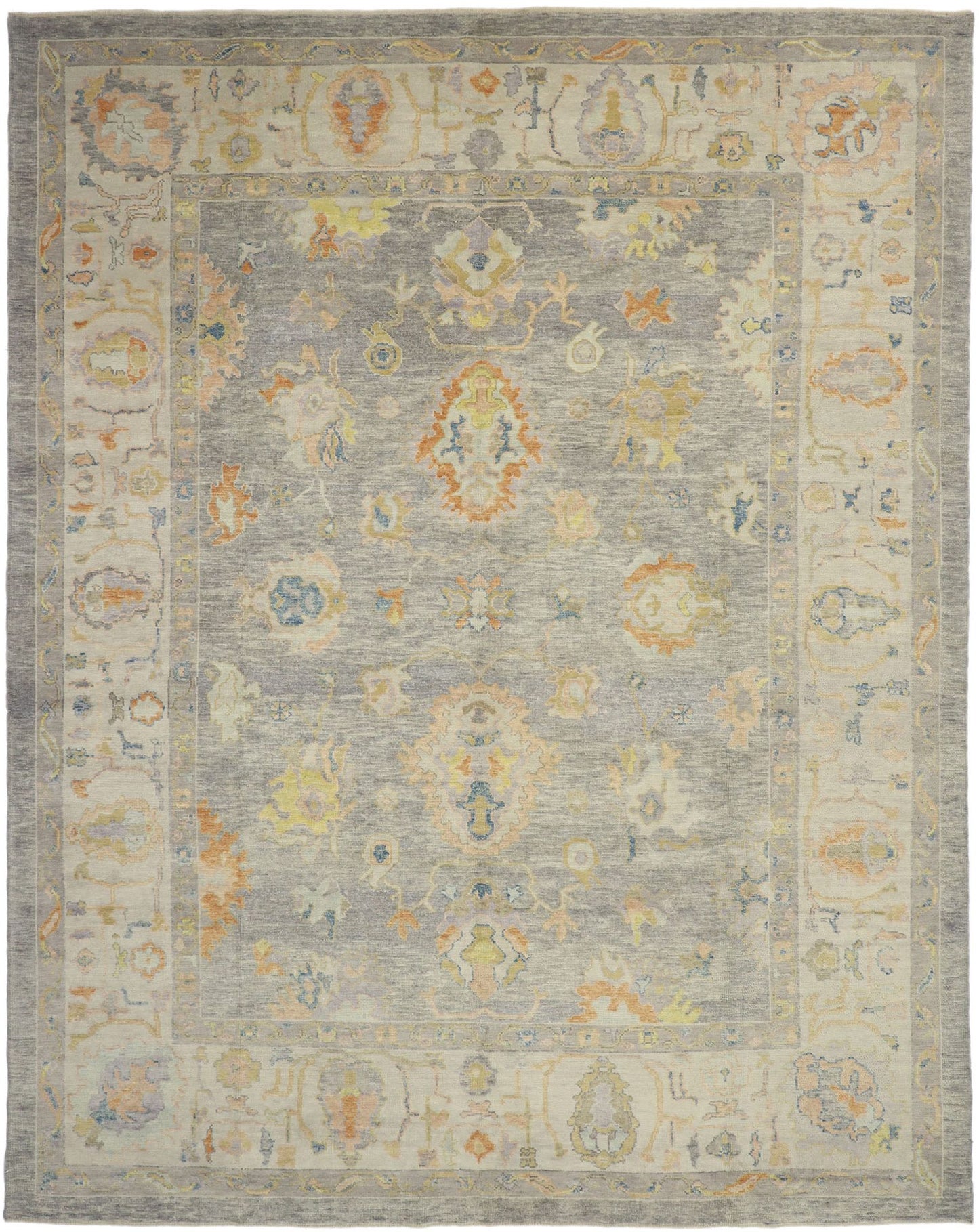 11 x 14 Gray Turkish Oushak Rug 52731