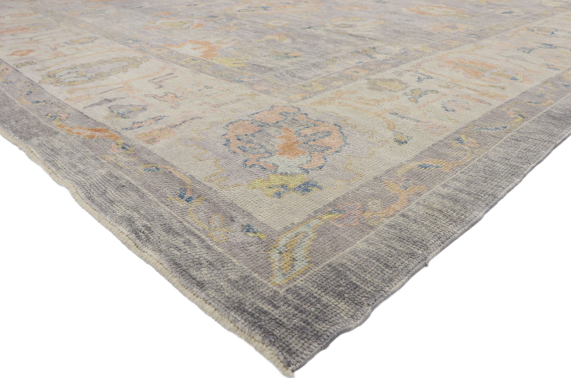 11 x 14 Gray Turkish Oushak Rug 52731