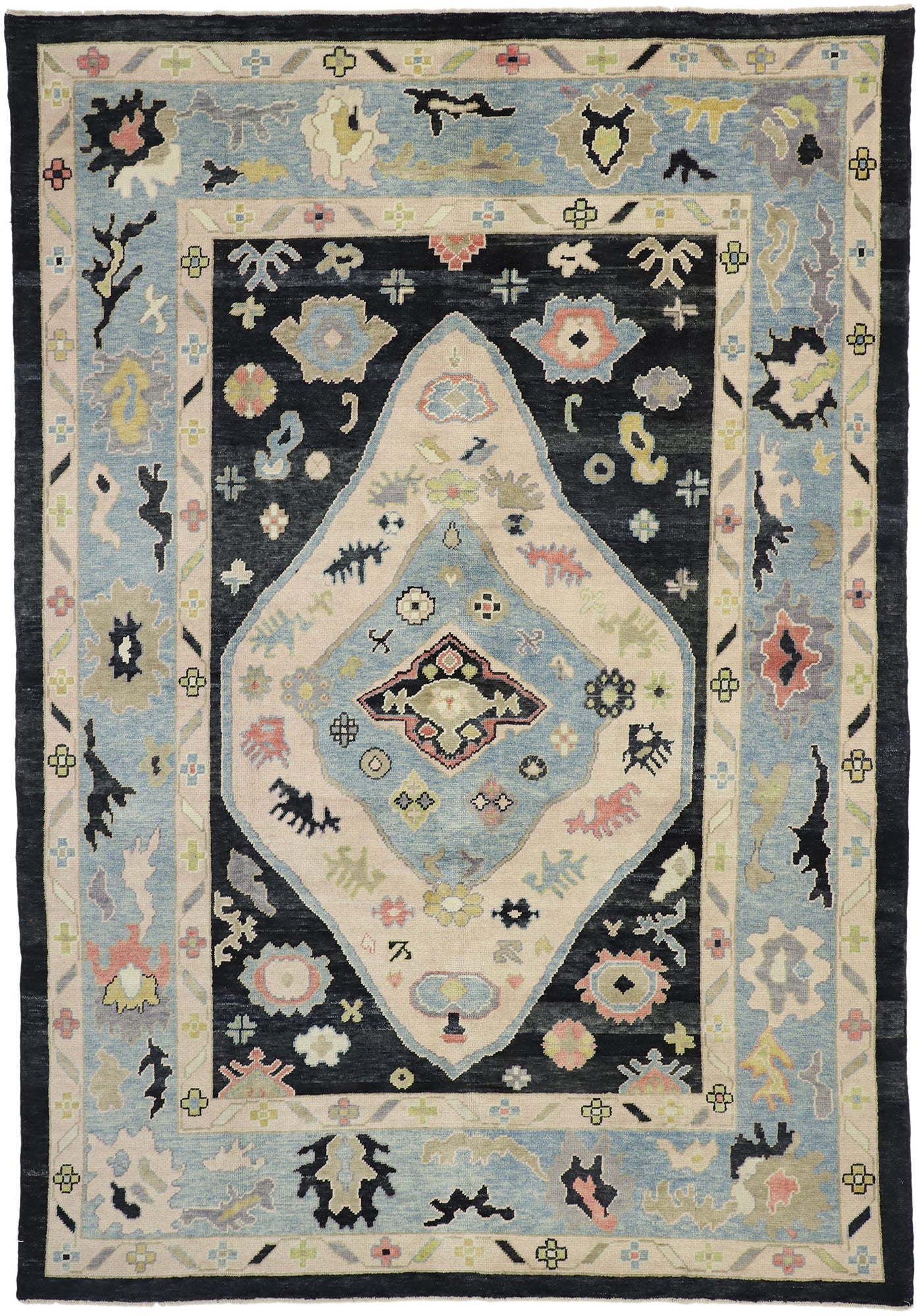 8 x 12 Colorful Turkish Oushak Rug 52732