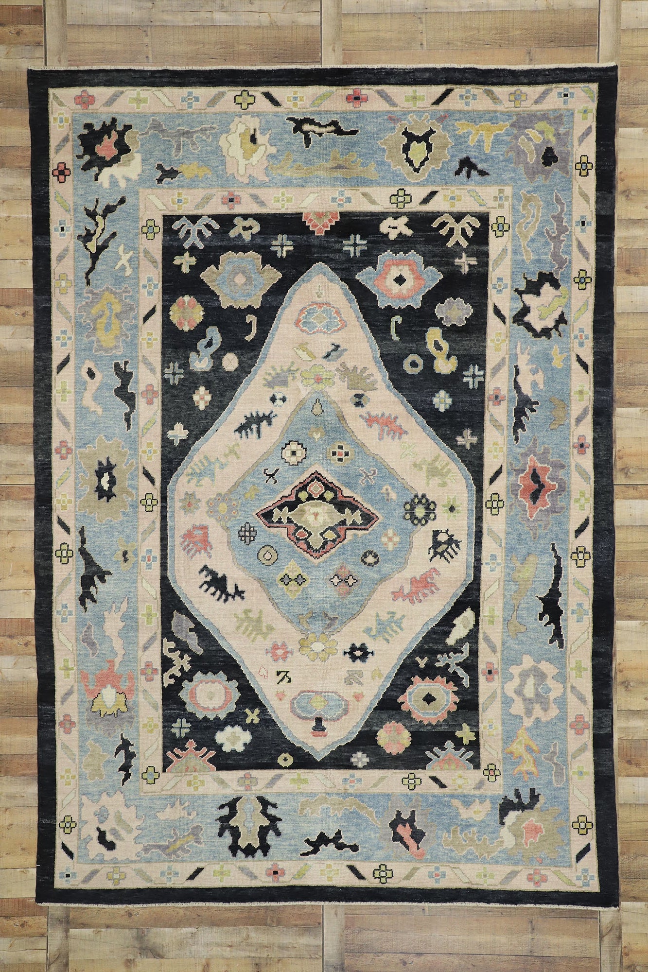 8 x 12 Colorful Turkish Oushak Rug 52732