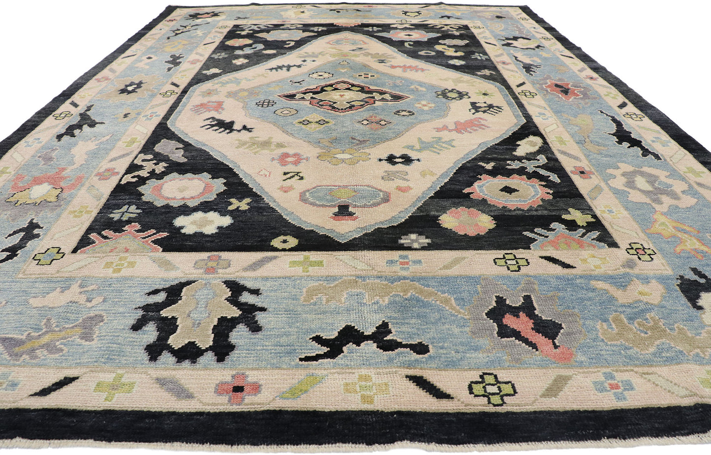 8 x 12 Colorful Turkish Oushak Rug 52732