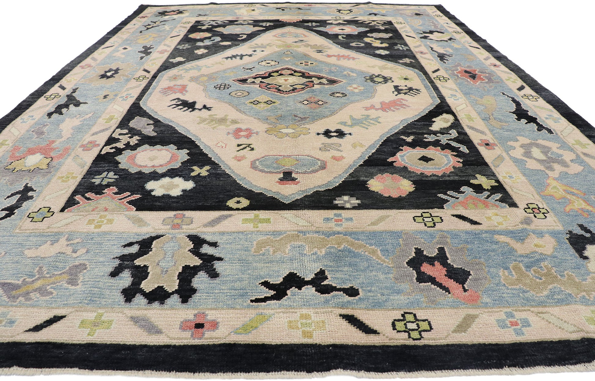 8 x 12 Colorful Turkish Oushak Rug 52732