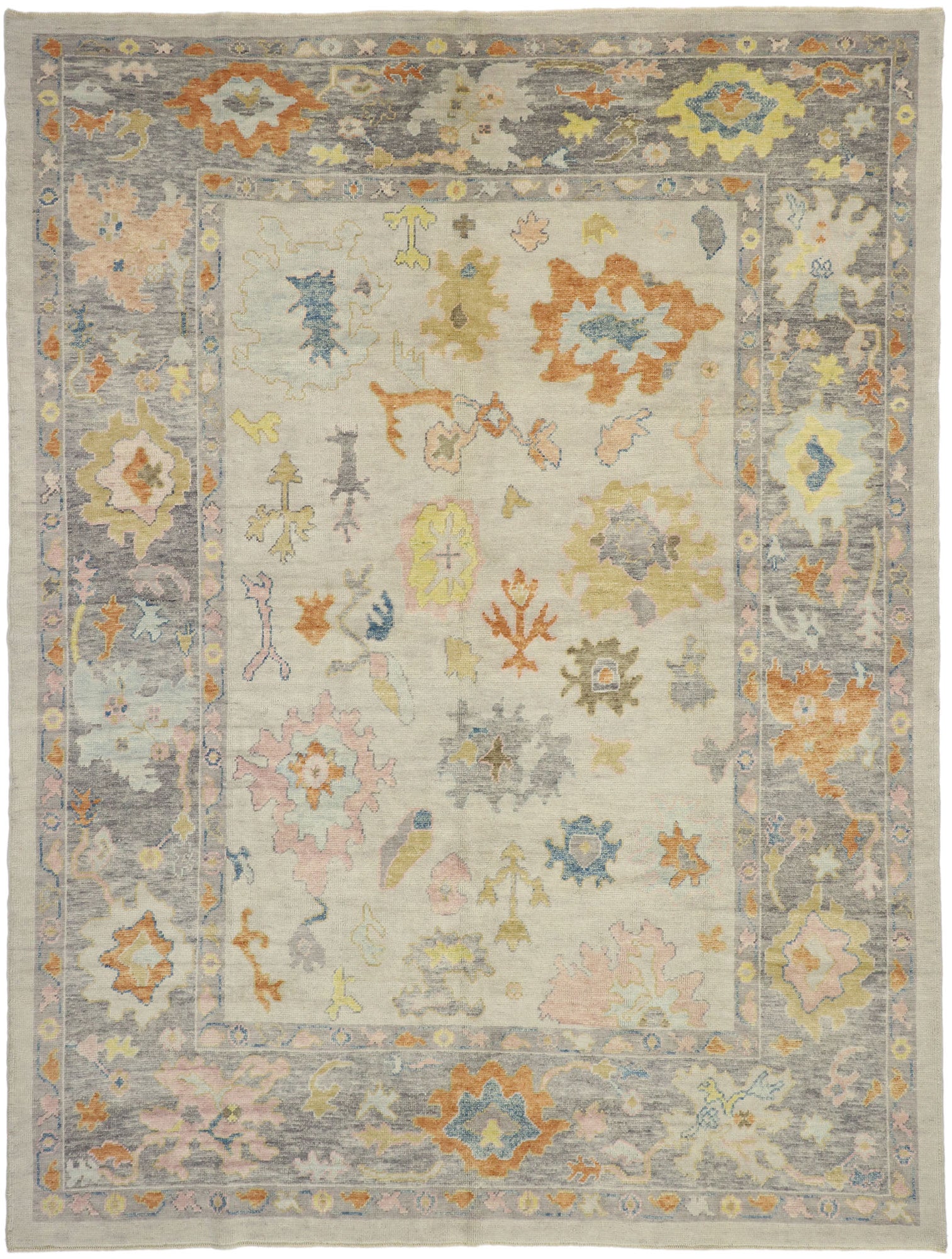 9 x 12 Contemporary Turkish Oushak Rug 52736