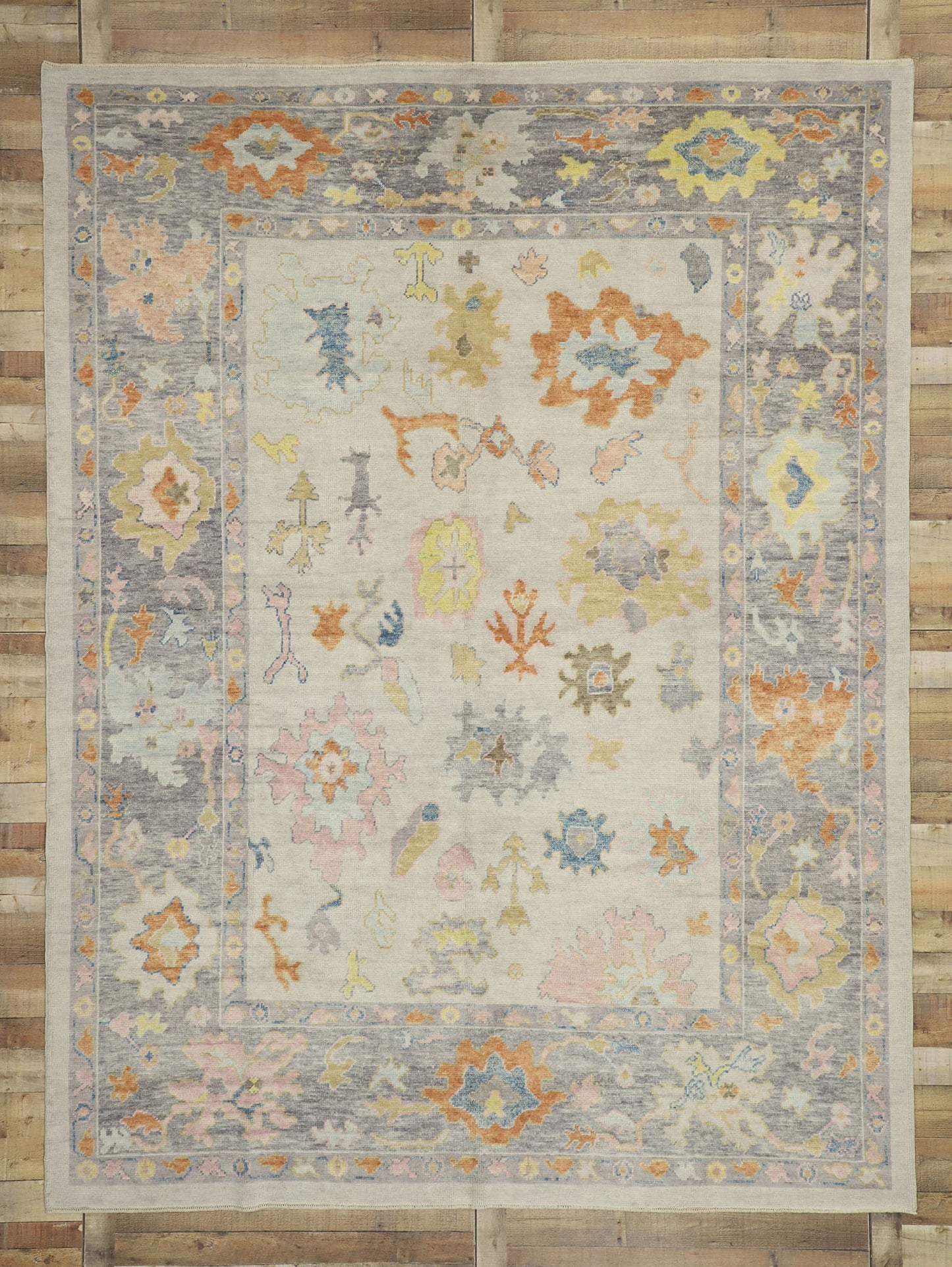 9 x 12 Contemporary Turkish Oushak Rug 52736