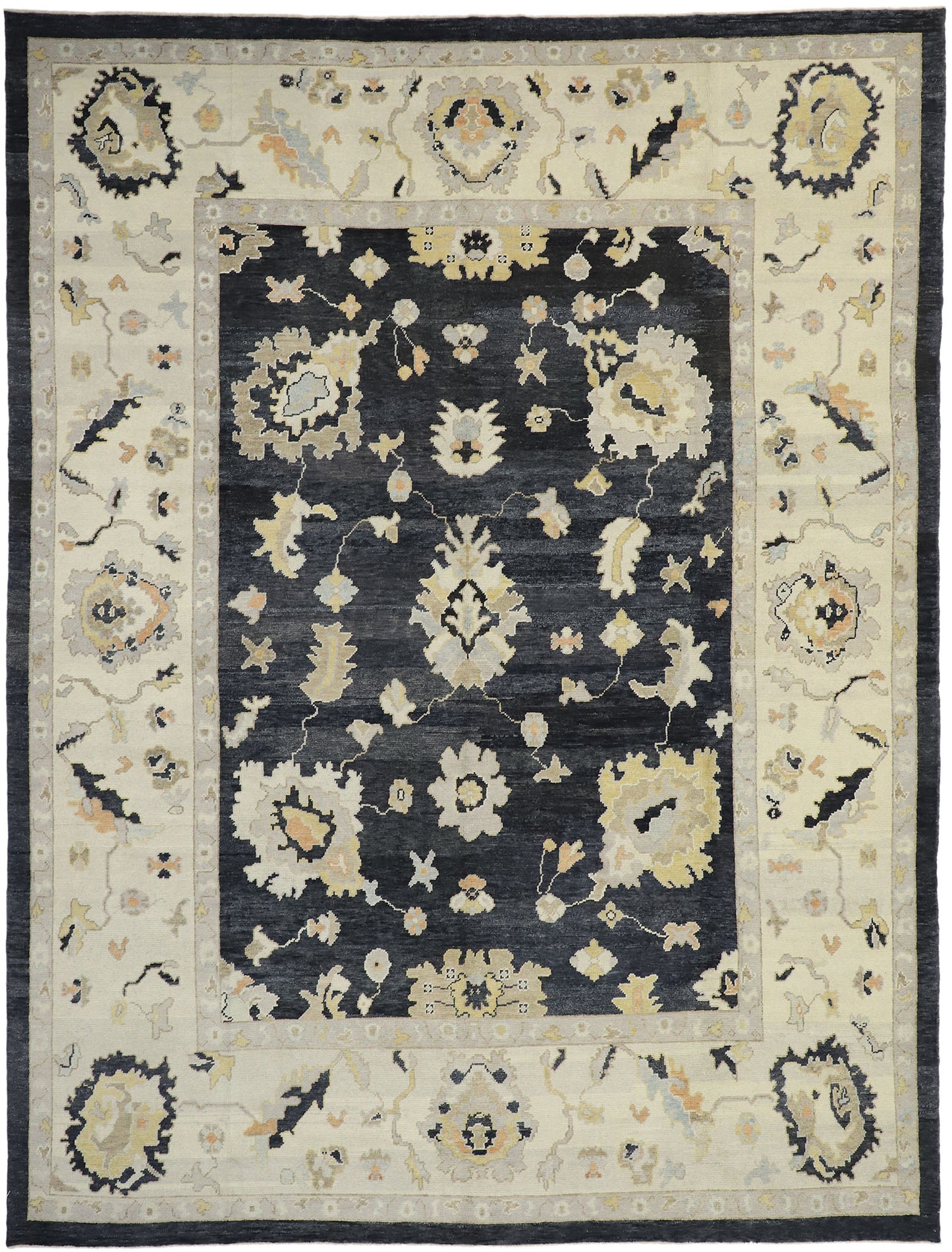 11 x 15 Black Turkish Oushak Rug 52737