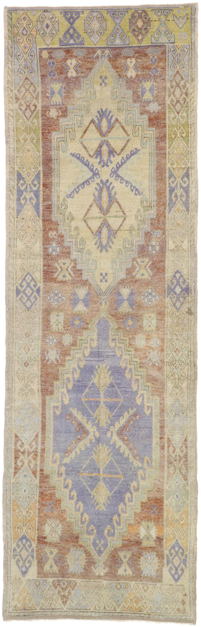 4 x 11 Vintage Turkish Oushak Runner 52740