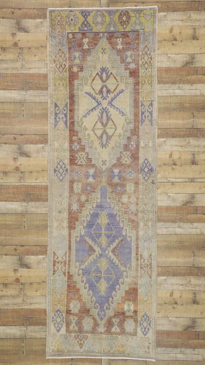 4 x 11 Vintage Turkish Oushak Runner 52740