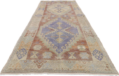 4 x 11 Vintage Turkish Oushak Runner 52740