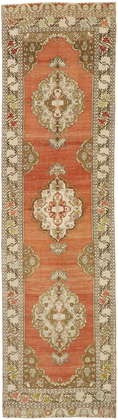 4 x 13 Vintage Turkish Oushak Runner 52741
