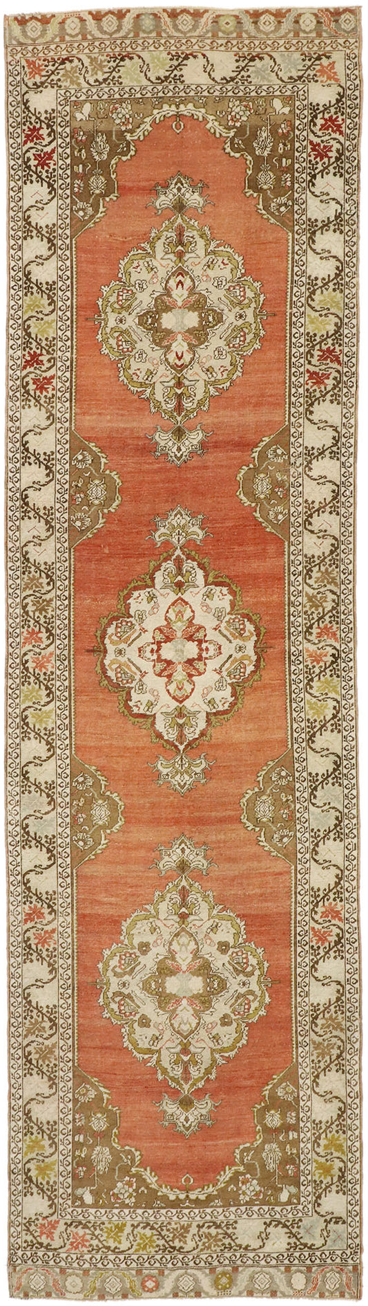 4 x 13 Vintage Turkish Oushak Runner 52741