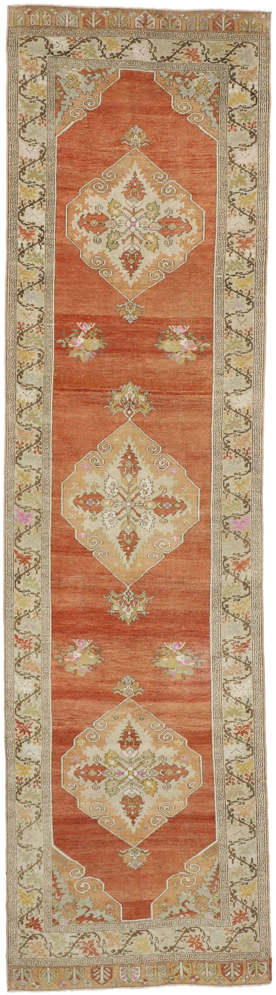 4 x 13 Vintage Turkish Oushak Runner 52742
