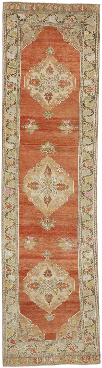 4 x 13 Vintage Turkish Oushak Runner 52742