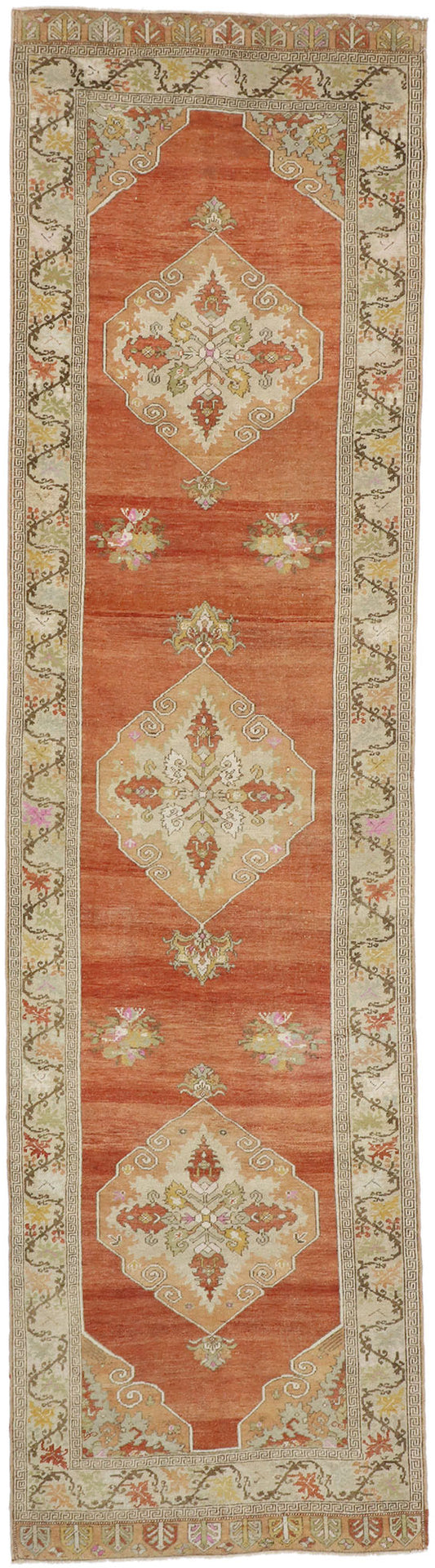 4 x 13 Vintage Turkish Oushak Runner 52742