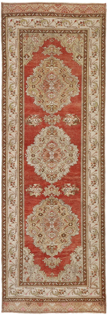 4 x 11 Vintage Turkish Oushak Rug 52743