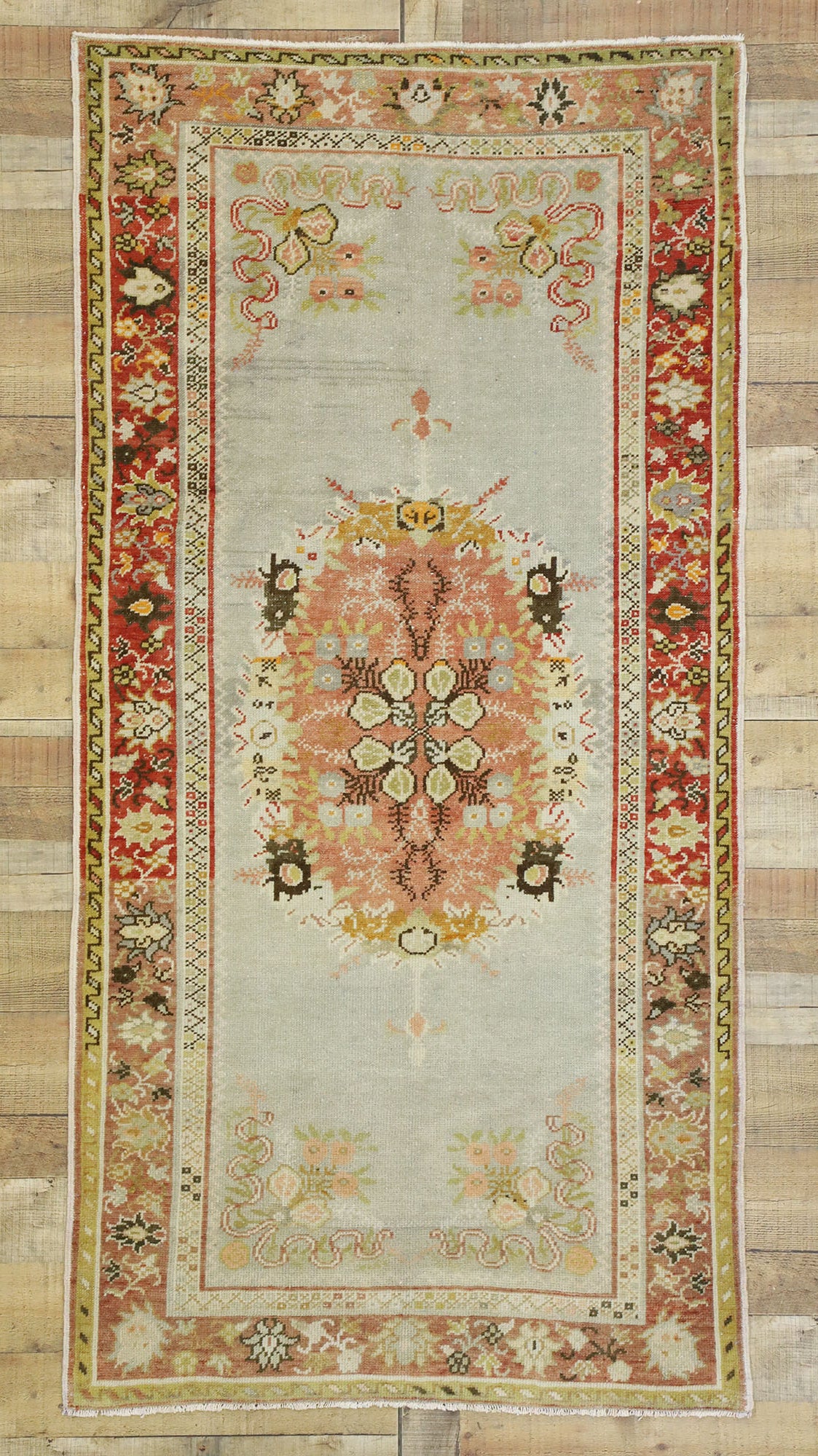 4 x 7 Vintage Oushak Rug 52747