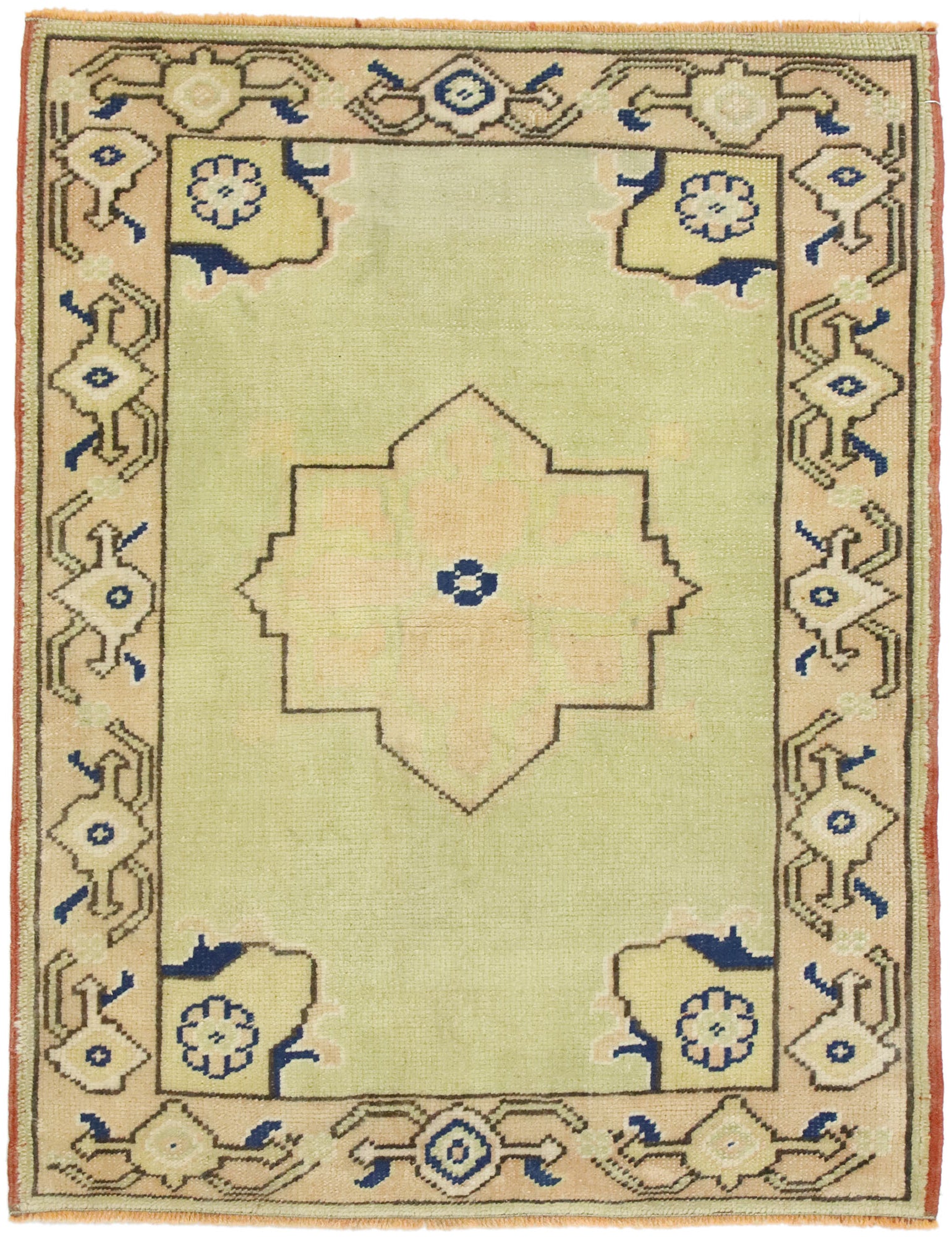 3 x 3 Vintage Oushak Rug 52749