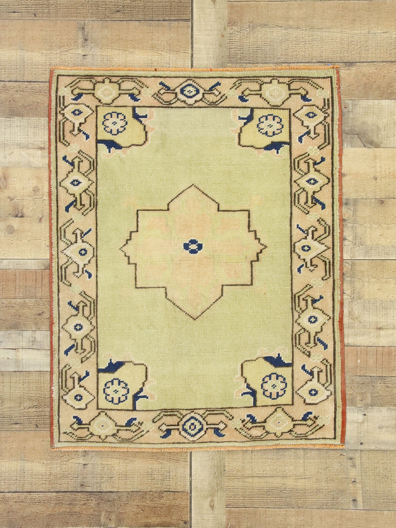 3 x 3 Vintage Oushak Rug 52749