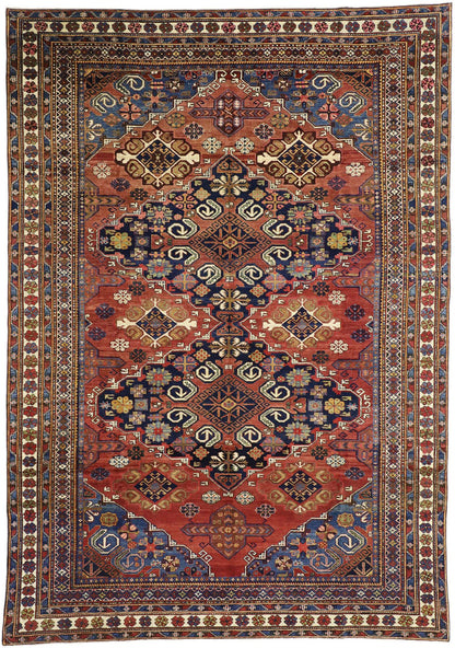 8 x 11 Antique Russian Caucasian Rug 52750