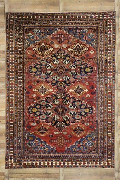 8 x 11 Antique Russian Caucasian Rug 52750