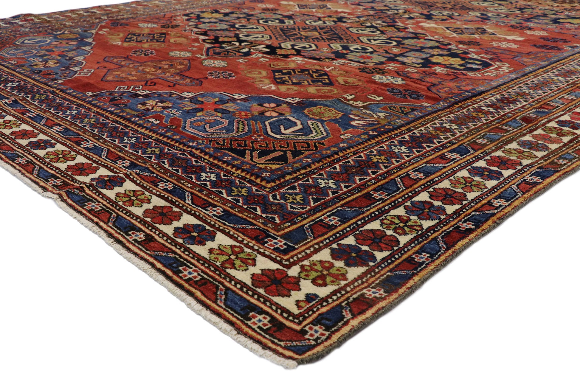 8 x 11 Antique Russian Caucasian Rug 52750