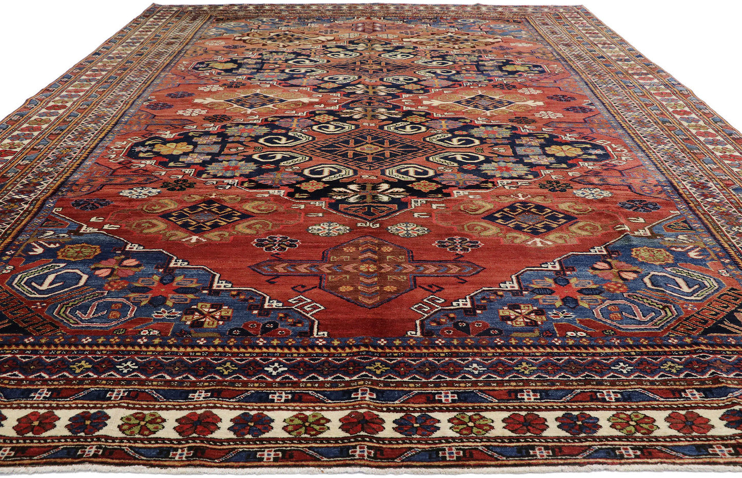 8 x 11 Antique Russian Caucasian Rug 52750