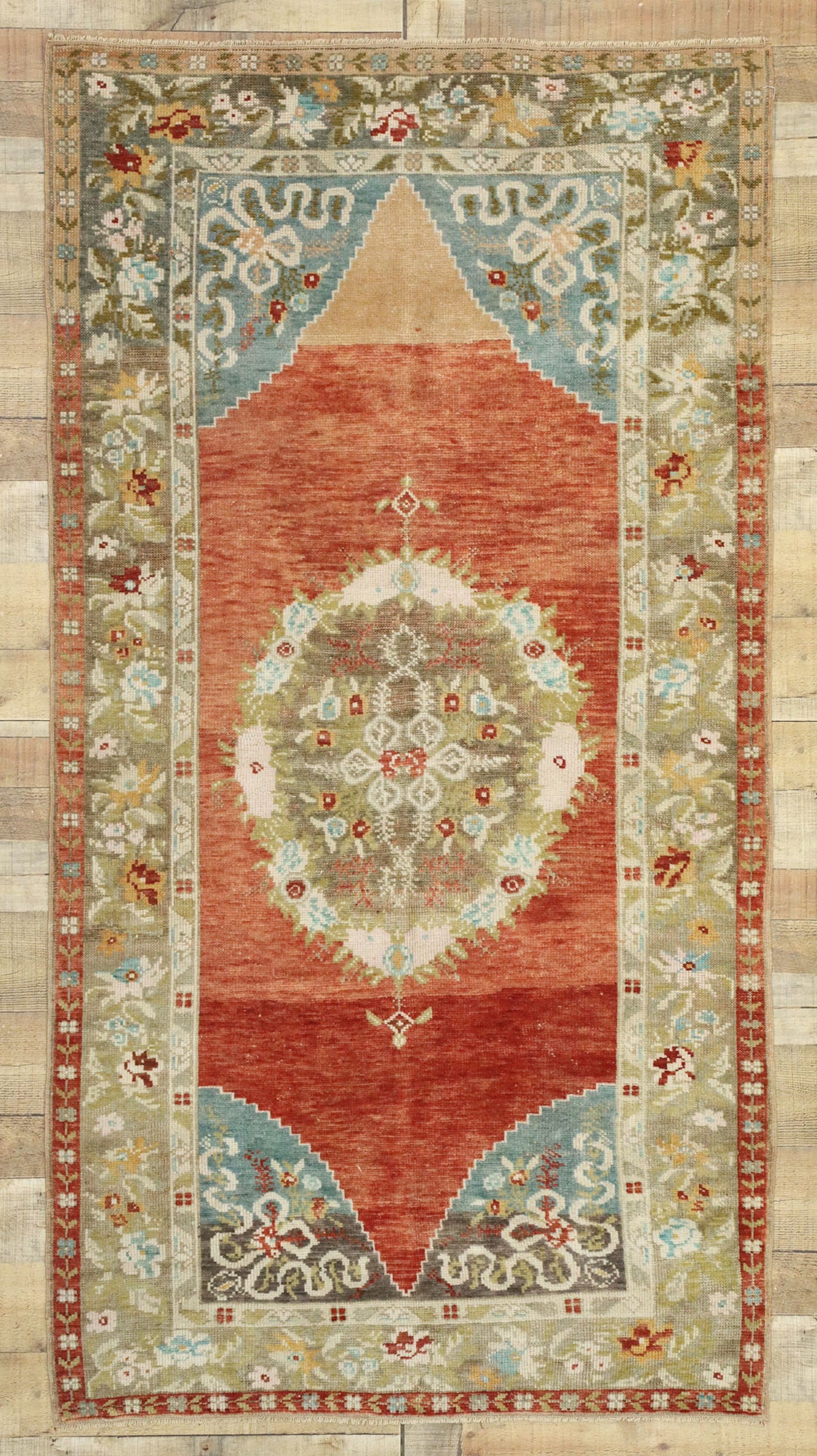 4 x 7 Vintage Oushak Rug 52754