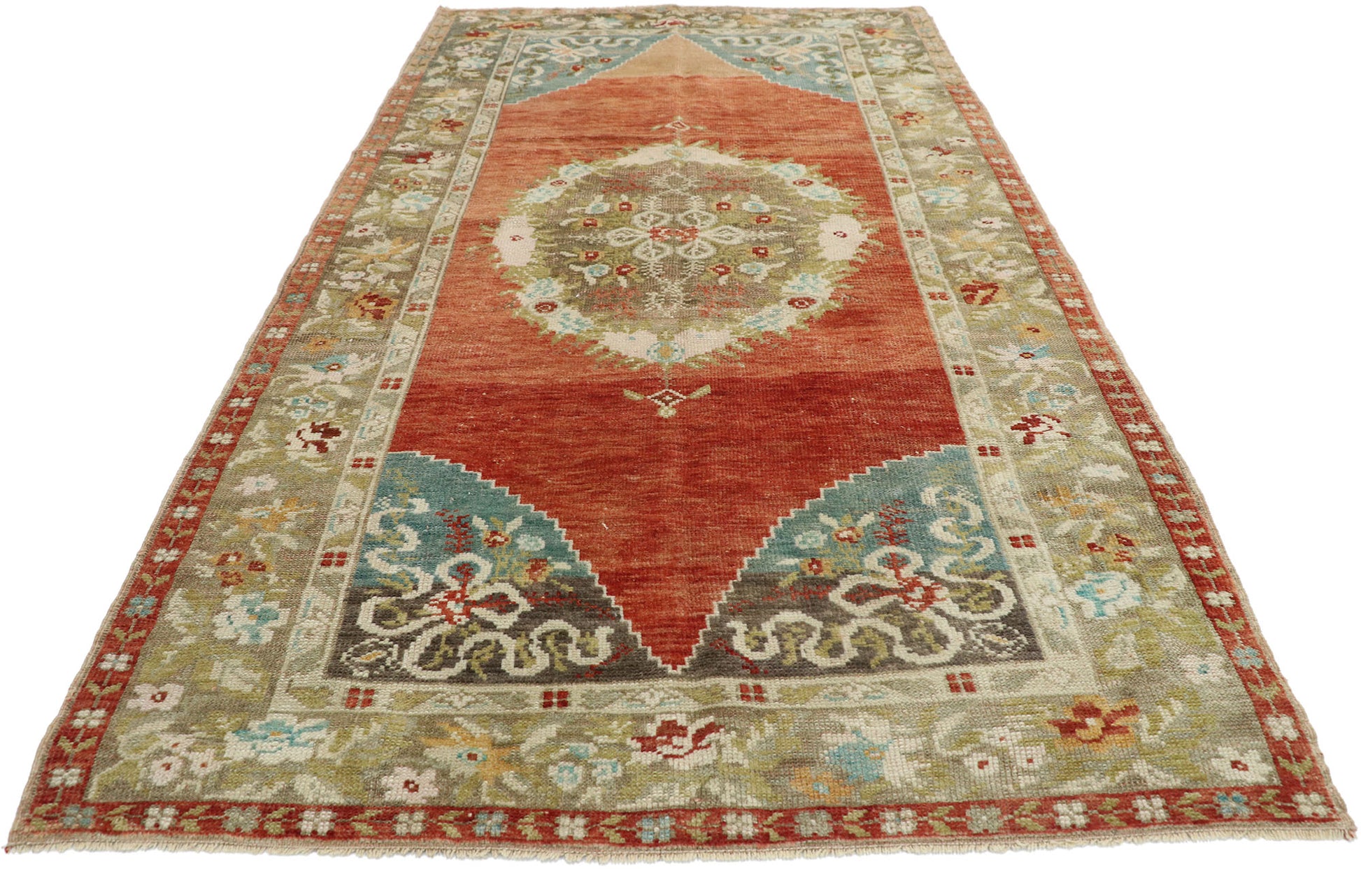 4 x 7 Vintage Oushak Rug 52754