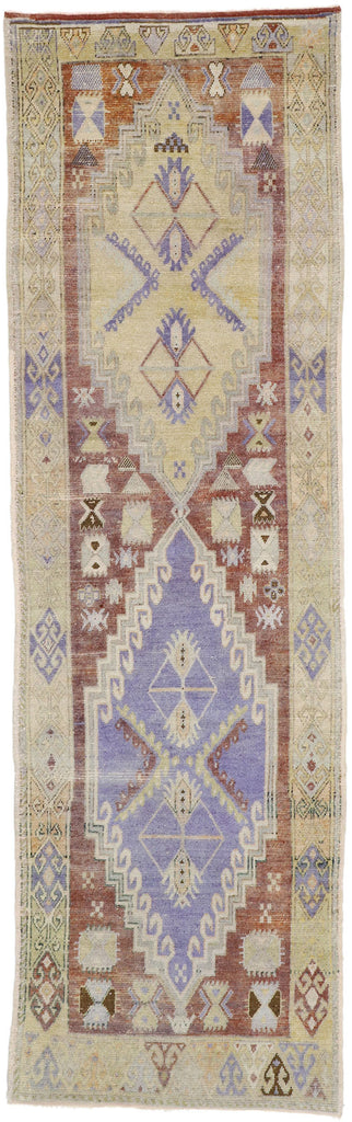 4 x 11 Vintage Turkish Oushak Rug 52757