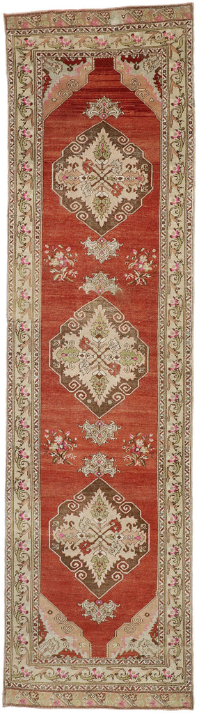 4 x 13 Vintage Turkish Oushak Rug 52758