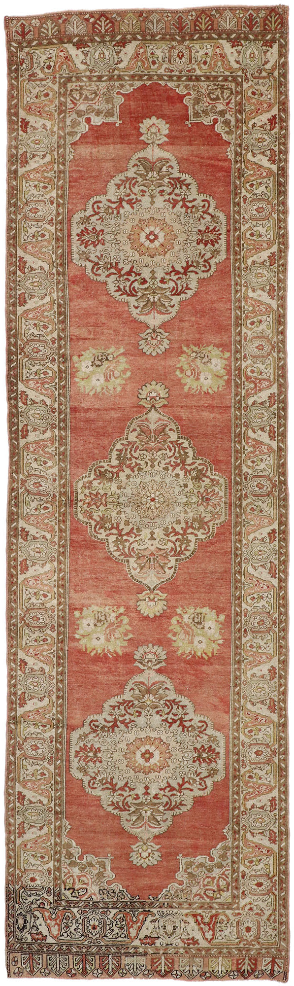 4 x 12 Vintage Turkish Oushak Runner 52759