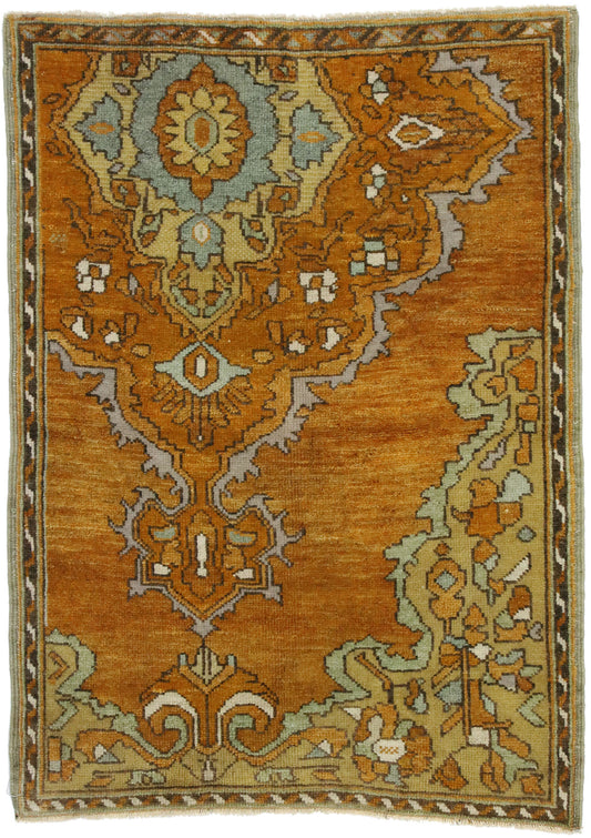 3 x 4 Vintage Oushak Rug 52761