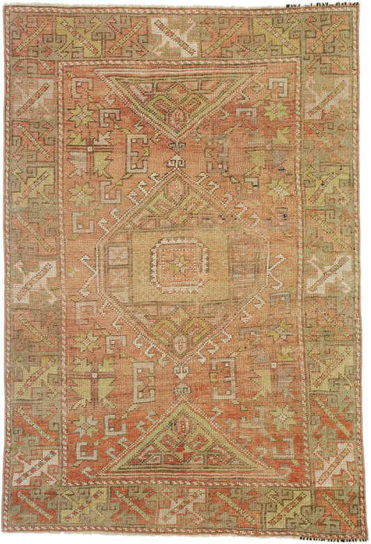4 x 6 Vintage Oushak Rug 52762
