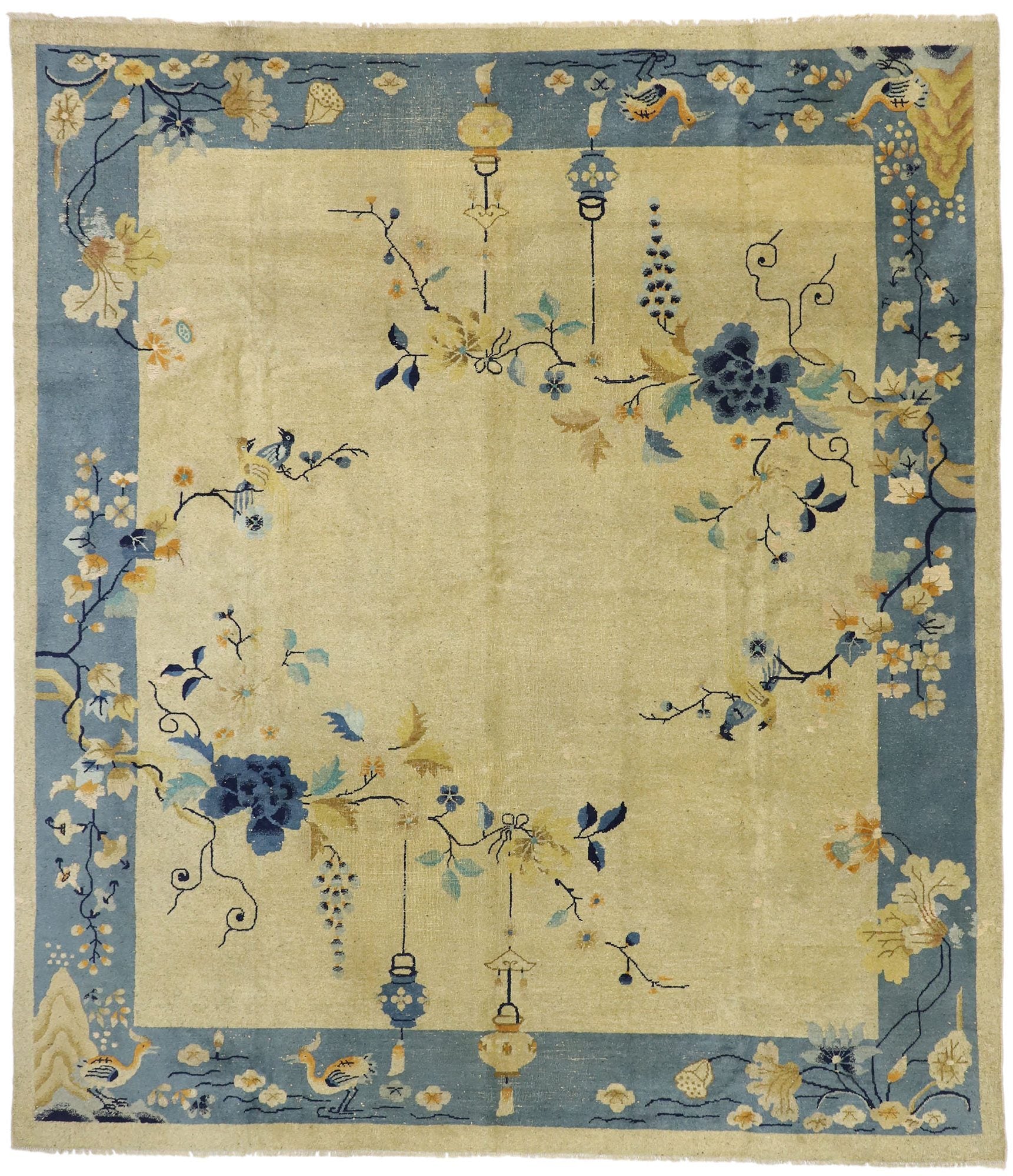 10 x 12 Antique Distressed Chinese Peking Rug 52764