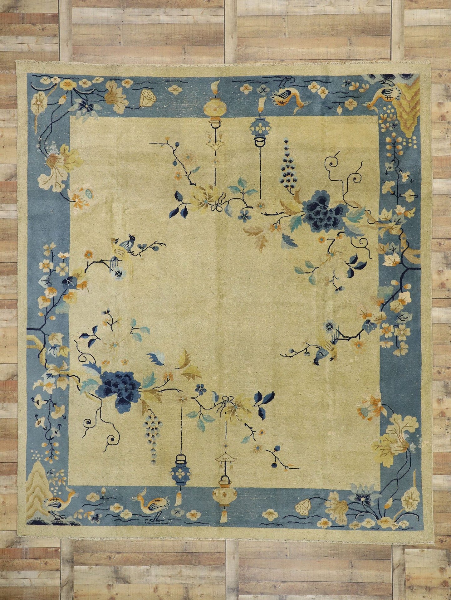 10 x 12 Antique Distressed Chinese Peking Rug 52764