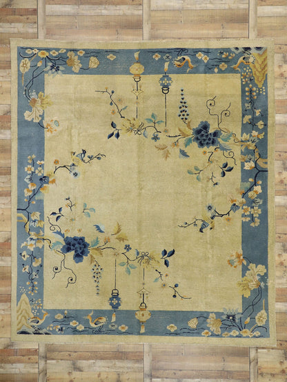 10 x 12 Antique Distressed Chinese Peking Rug 52764