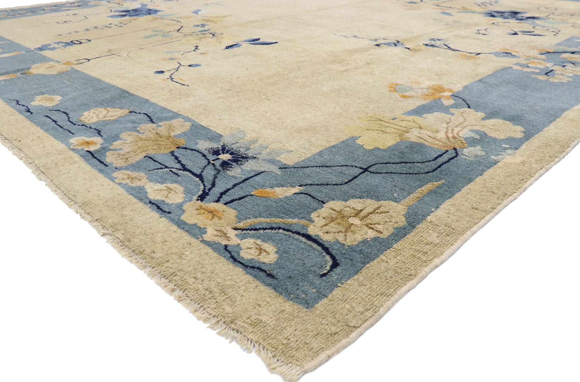 10 x 12 Antique Distressed Chinese Peking Rug 52764