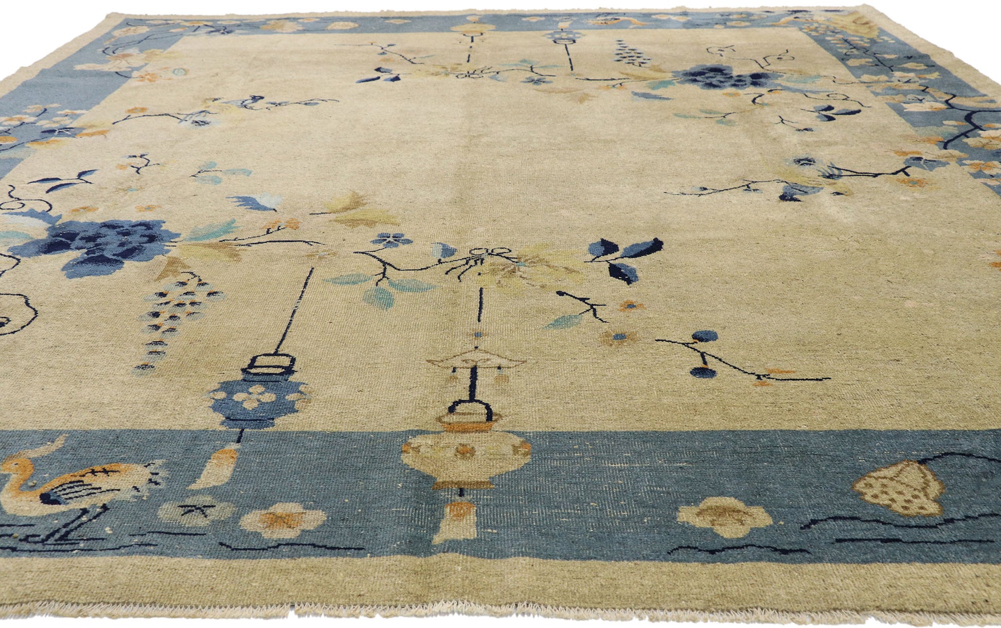 10 x 12 Antique Distressed Chinese Peking Rug 52764